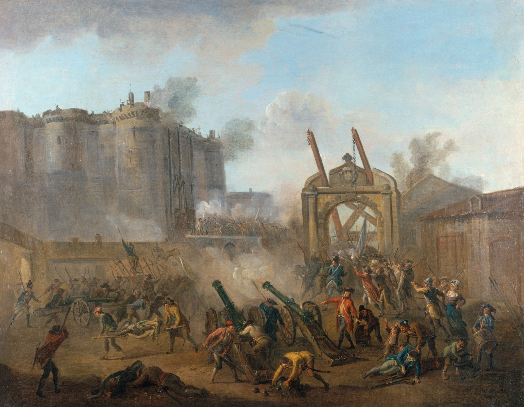1789年7月14日のバスティーユ襲撃を描いた作品
